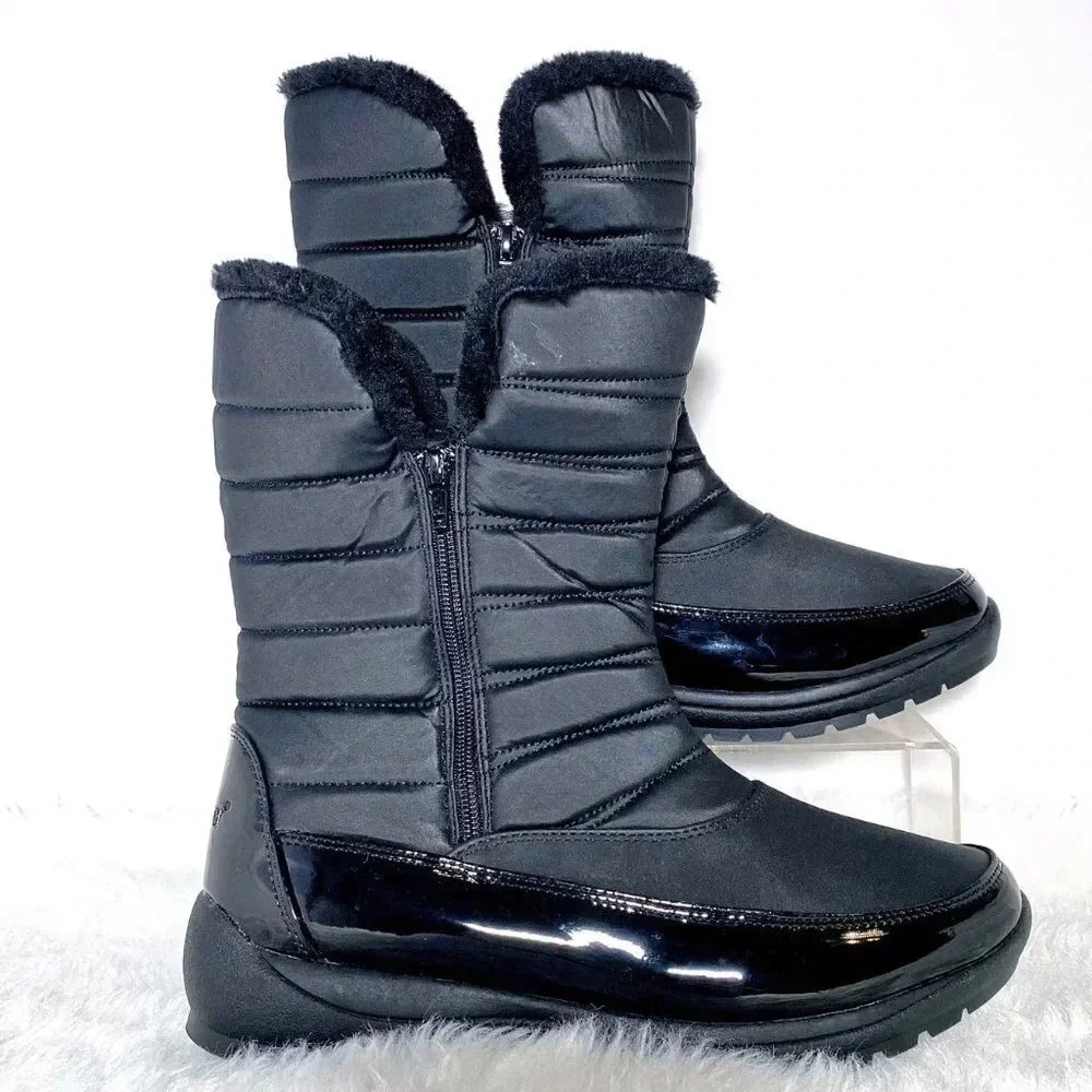 Weatherproof Black Winter Snow Boots Size 10 NWT